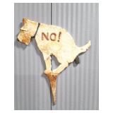 DOG POOPING CAST IRON OUTSIDE DECOR-