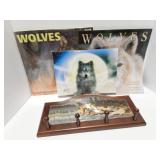 WOLF DECOR- SIGNED AND NUMBERED PRINT- HAT RACK