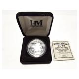BIKE WEEK 2014- SILVER- ONE TROY OUNCE. 999