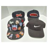 NIKE- ESPN- XFL AND NFL- 4 NICE HATS