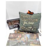 HARLEY DAVIDSON AND BIKE- CALENDERS-PILLOW AND