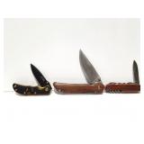 3- FOLDING POCKET KNIVES
