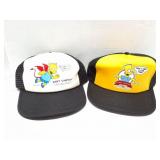 BART SIMPSON-2 VINTAGE HATS-GO FOR IT DUDE! AND
