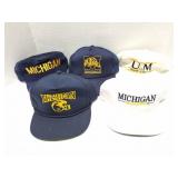 UNIVERSITY OF MICHIGAN - 5 VINTAGE HATS