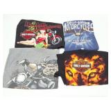 HARLEY DAVIDSON- VINTAGE- 4 EXTRA LARGE SHIRTS