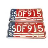 MICHIGAN- CENTENNIAL PLATES- MATCHING SET