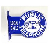 PUBLIC TELAPHONE- FLANGE SIGN- LOCAL CALLS-