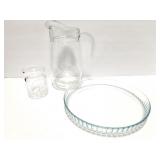 PYREX GLASS TRAY- PICTHER AND MORE