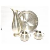 PEWTER- 4 PIECE PEWTER SET