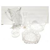 LEADED CRYSTAL AND CUT GLASS LOT-