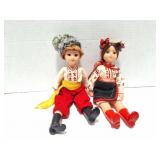 PAIR OF VINTAGE RUSSIAN DOLLS
