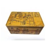 HAND CARVED AND ETCHED ORIENTAL BOX- ORIGINAL