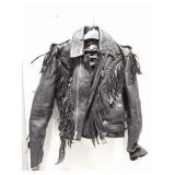 LEATHER JACKET- FIRST GENUINE LEATHER- SIZE 38-