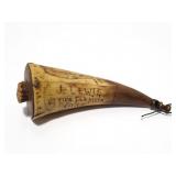 ORIGINAL POWDER HORN- HAND ETCHED- 1846- J.