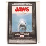 JAWS- VINTAGE FRAMED MOVIE POSTER