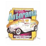 2009 DETROIT AUTORAMA- SIGNED - METAL SIGN