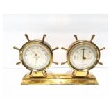 AIRGUIDE- BAROMETER AND GAUGE- SHIPS WHEEL STYLE