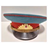 SOVIET- MILTARY HAT-WITH HAND WRITTEN JOURNAL