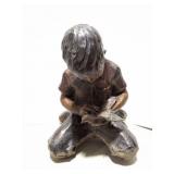 VINTAGE BRONZE STATUE- WITH BOLTS TO MOUNT