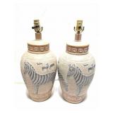 ZEBRA LAMPS- PAIR OF NICE MATCHING LAMPS