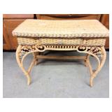 WICKER TABLE WITH DRAWER
