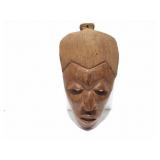 TRIBAL MASK- HAND CARVED WOOD- VINTAGE