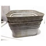 2- VINTAGE GALVANIZED WASH TUBS