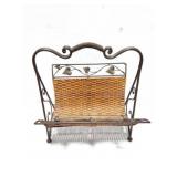 VINTAGE ORNATE- REED AND METAL FOLDING CARRIER