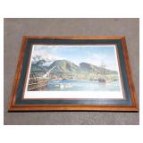 LAHINA- SIGNED LITHOGRAPH- MATTED AND FRAMED