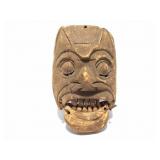 TRIBAL MASK- HAND CARVED WOODEN- ORIGINAL MASK