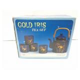 GOLD IRIS- TEA SET- IN ORIGINAL BOX