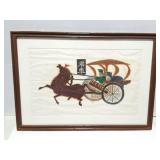 VINTAGE CHINESE ART WORK- FRAMED