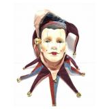 PORCELAIN JESTER HEAD- SIGNED AND DATED ON BACK