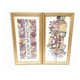 BATHROOM WALL HANGINGS- 2 MATCHING ITEMS