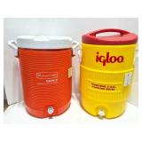 IGLOO AND RUBBERMAID- 5 GALLON WATER COOLERS