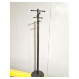 COAT TREE- NICE - BLACK PAINTED WOOD
