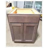 2 CABINETS-  BROWN- 24 INCH- DRAWER- 3 DOOR WITH