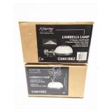 KENROY- UMBRELLA LAMPS- 2 NEW IN BOXES- 53001 BRZ