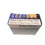 COR BON- 9MM LUGER + P- 20 ROUNDS- 125GR- JHP