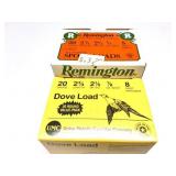 REMINGTON- 20 GAUGE- 25 SHELLS- 8 SHOT- 2 3/4'