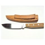 CUSTOM HAND MADE KNIFE- HAND MADE LEATHER SHEATH-