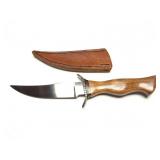CUSTOM HAND MADE KNIFE WITH HAND MADE LEATHER
