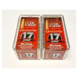 HORNADY 17 HMR- V-MAX- 100 ROUNDS- 2 BOXES OF 50