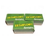 REMINGTON- 22LR- 150 ROUNDS- SUBSONIC- 3 BOXES OF