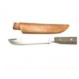 CUSTOM HAND MADE KNIFE- WITH HAND MADE LEATHER