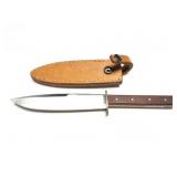 CUSTOM HAND MADE KNIFE WITH HAND MADE LEATHER