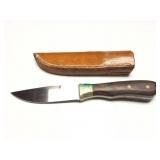 CUSTOM HAND MADE KNIFE WITH HANDMADE LEATHER