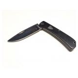 A.G. RUSSELL- BLACK HANDLE FOLDING KNIFE