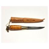 FINDLAND- MINI KNIFE WITH LEATHER SHEATH