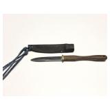 CUSTOM HAND MADE KNIFE- WITH HAND MADE SHEATH